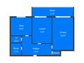 2-комнатная квартира · 51.8 м² · 1/9 этаж, Абая 52 за 23 млн ₸ в Костанае — фото 2