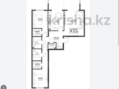 3-комнатная квартира, 125 м², 2/3 этаж, Мади 1в за 104 млн 〒 в Алматы, Бостандыкский р-н