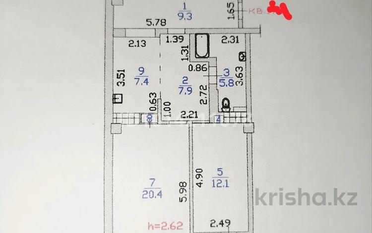 2-бөлмелі пәтер · 65 м² · 8/9 қабат, Молдагуловой 32 — Абылай хана - Макатаева, бағасы: 45.5 млн ₸ в Алматы, Алмалинский р-н — фото 2