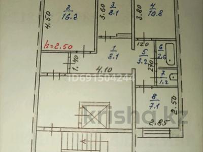 3-комнатная квартира, 57 м², 8/10 этаж, Жаяу Мусы 1 за 21 млн 〒 в Павлодаре