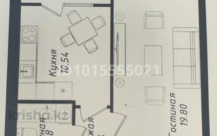 1-бөлмелі пәтер · 39.82 м² · 8/9 қабат, Шамши Калдаяков 53, бағасы: 25 млн ₸ в Астане, Сарайшык р-н — фото 2