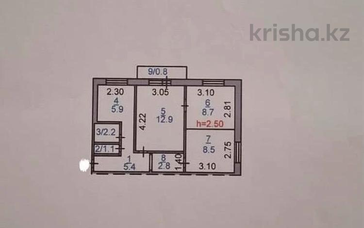 3-комнатная квартира · 48.3 м² · 2/5 этаж, Абая 4 за 20 млн ₸ в Костанае — фото 2