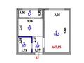 1-бөлмелі пәтер · 34.5 м² · 4/12 қабат, Улы Дала 14 — Улы дала 10, бағасы: 21.5 млн ₸ в Астане, Нура р-н