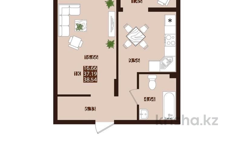1-бөлмелі пәтер · 38.5 м² · 6/7 қабат, ул. Е 118, уч. 2 4 — Улы дала, бағасы: 21.5 млн ₸ в Астане, Есильский р-н — фото 2