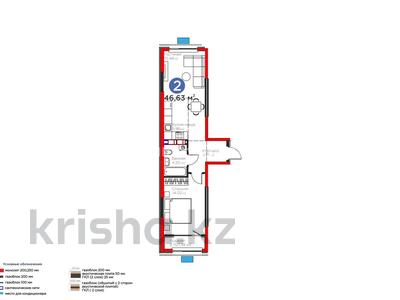 2-бөлмелі пәтер · 47 м² · 2/12 қабат, Ақжар ш/а., Белжайлау 47а, бағасы: 42.2 млн ₸ в Алматы, Наурызбайский р-н