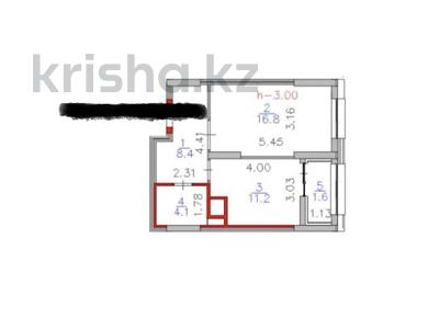1-бөлмелі пәтер · 42.1 м² · 11/17 қабат, Шамши Калдаяков 60В, бағасы: 21.5 млн ₸ в Астане, Сарайшык р-н