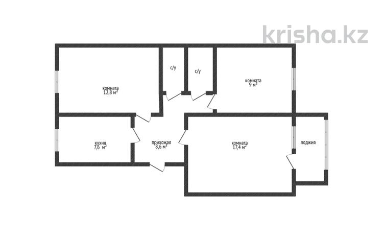 3-бөлмелі пәтер · 60.9 м² · 2/6 қабат, Урожайная 29, бағасы: 25 млн ₸ в Костанае — фото 2