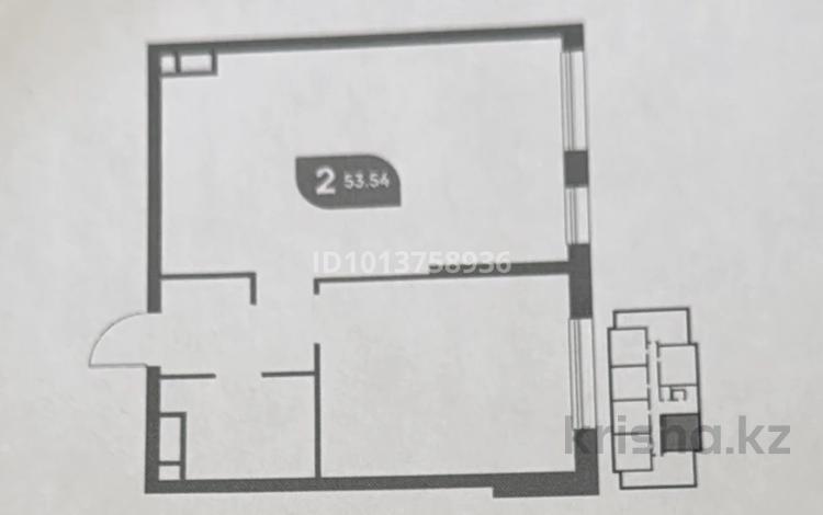 2-комнатная квартира · 53.54 м² · 6/9 этаж, мкр Алгабас, Алғабас ш/а. — Рысқұлова Омарова за 31 млн ₸ в Алматы, Алатауский р-н — фото 2