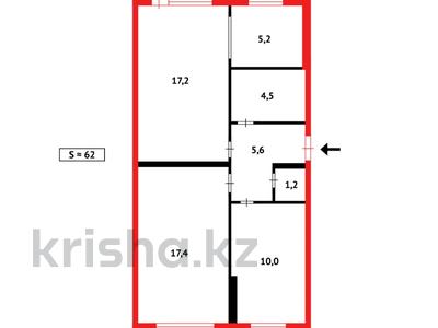 3-бөлмелі пәтер · 62.3 м² · 5/5 қабат, 6 мкр, бағасы: 9.5 млн ₸ в Темиртау