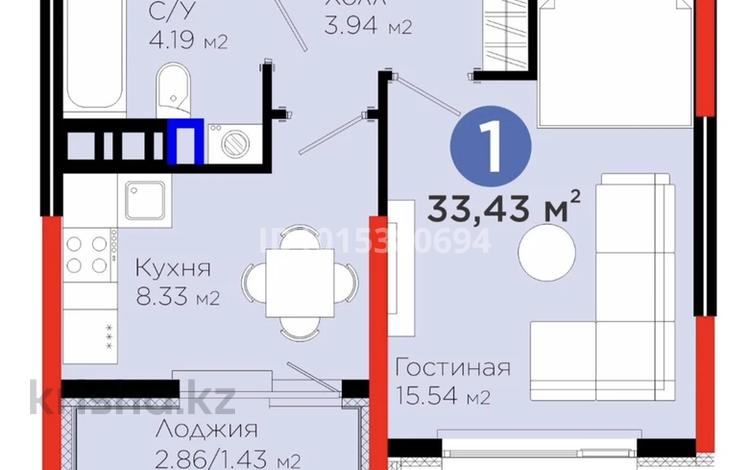 1-бөлмелі пәтер · 34 м² · 6/9 қабат, Е 908 — проспект Улы Дала, бағасы: 23.8 млн ₸ в Астане, Нура р-н — фото 6
