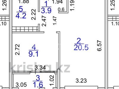 1-бөлмелі пәтер · 39.3 м² · 9/9 қабат, мкр Нуркент, Турара Рыскулова 2Б/1, бағасы: 30.5 млн ₸ в Алматы, Алатауский р-н