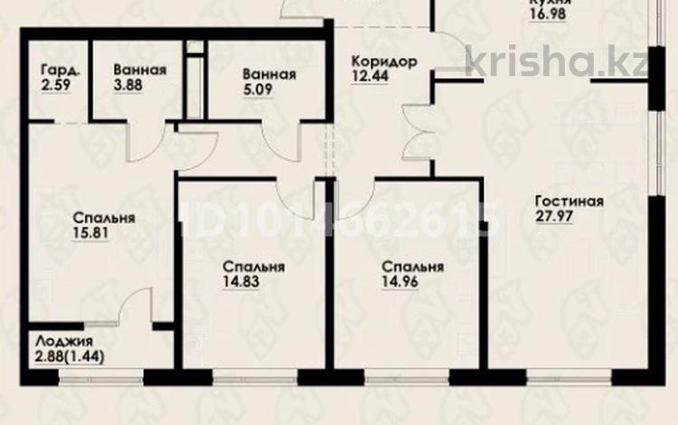 4-бөлмелі пәтер · 121 м² · 4/12 қабат, Макатаева - Байтурсынова, бағасы: 99.5 млн ₸ в Алматы, Алмалинский р-н — фото 2