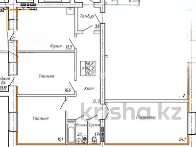 3-комнатная квартира · 100 м² · 1/9 этаж, Кеменгер 36 за 34 млн ₸ в Уральске