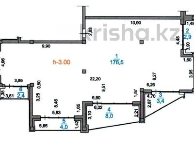 4-комнатная квартира · 197.2 м² · 2/3 этаж, мкр Тау Самал, Оспанова за 335 млн ₸ в Алматы, Медеуский р-н