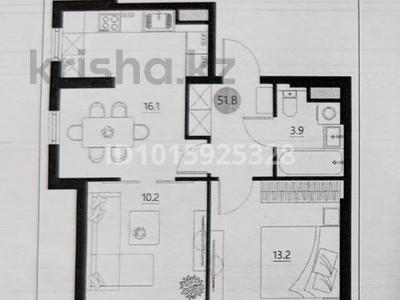 2-комнатная квартира · 52.2 м² · 8/9 этаж, мкр Шымсити, ул. 189 квартал 241А за 28 млн ₸ в Шымкенте, Абайский р-н