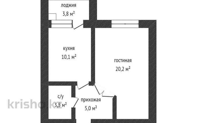 1-комнатная квартира, 40.7 м², 2 этаж, мкр. Алтын орда за ~ 7.3 млн 〒 в Актобе, мкр. Алтын орда — фото 6