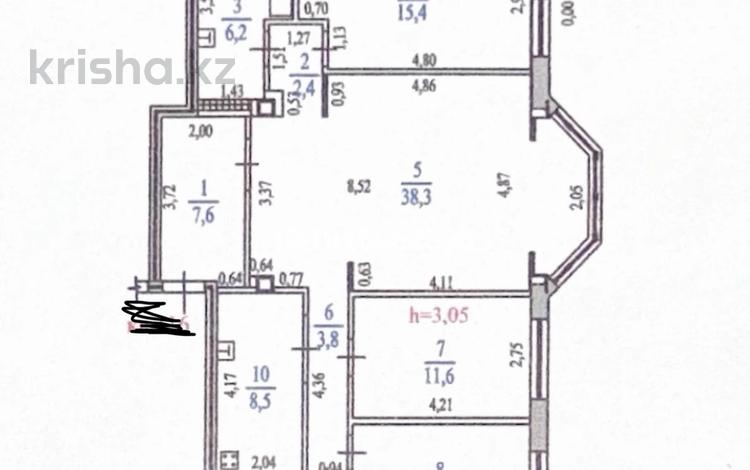 4-бөлмелі пәтер · 117 м² · 15/20 қабат, Самал-2 ш/а. 33а — Снегина, бағасы: 125 млн ₸ в Алматы, Медеуский р-н — фото 2