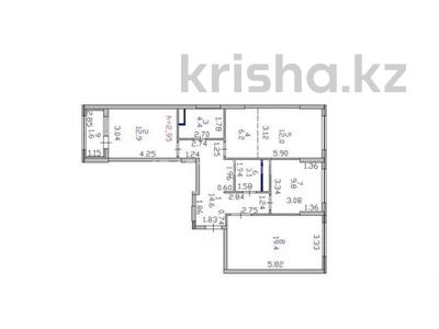 4-комнатная квартира · 84 м² · 10/12 этаж, Санжара Асфендиярова 8 за 57 млн ₸ в Астане, Нура р-н