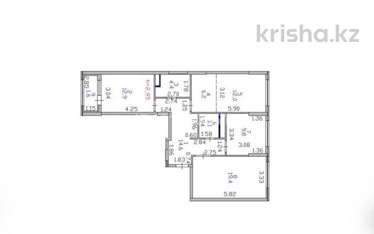 4-комнатная квартира · 84 м² · 10/12 этаж, Санжара Асфендиярова 8 за 57 млн ₸ в Астане, Нура р-н — фото 67