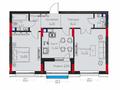 2-комнатная квартира · 64 м² · 8/9 этаж, Керей-Жанибек хандар 50/3 за 55.5 млн ₸ в Астане, Есильский р-н — фото 2