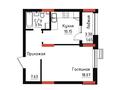 1-бөлмелі пәтер · 41.44 м², Чингиз Айтматов 24/4, бағасы: ~ 27.1 млн ₸ в Астане, Нура р-н — фото 3