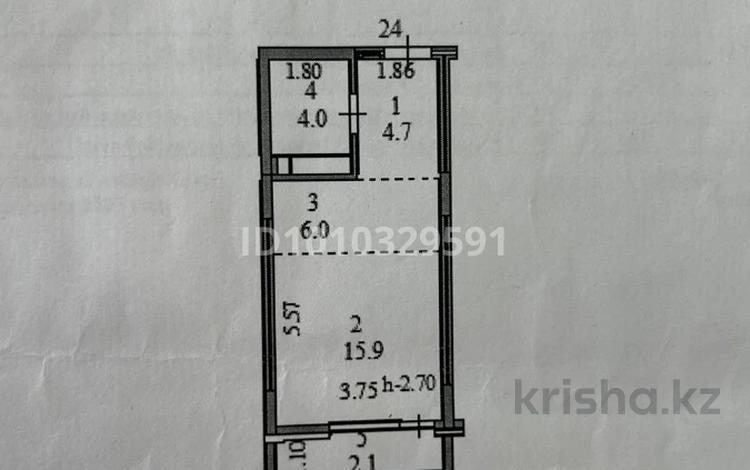 1-комнатная квартира · 32.7 м² · 3/9 этаж, А102 11/2 — ТЦ Метро за 15.5 млн 〒 в Астане, Сарайшык р-н — фото 2
