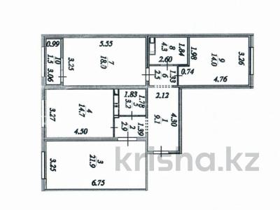 3-бөлмелі пәтер · 92.1 м² · 7/9 қабат, Е-509 9 — Улы дала - Шерхана Муртаза, бағасы: 41.5 млн 〒 в Астане, Есильский р-н