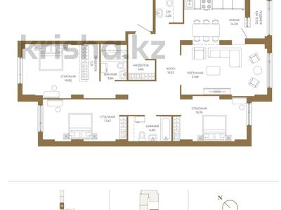 4-бөлмелі пәтер · 125.63 м² · 17/21 қабат, Достык 8/2 — БЕЗ КОМИССИИ, бағасы: ~ 93.6 млн ₸ в Астане, Есильский р-н