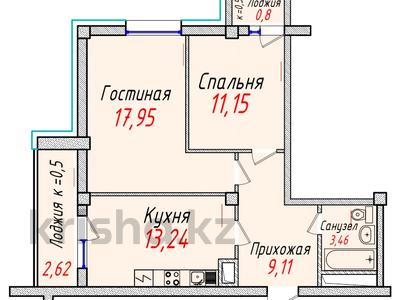 2-комнатная квартира, 59.83 м², 4/12 этаж, Красина 11В за ~ 28.1 млн 〒 в Усть-Каменогорске