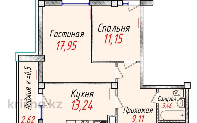 2-комнатная квартира, 59.83 м², 4/12 этаж, Красина 11В за ~ 28.1 млн 〒 в Усть-Каменогорске — фото 10