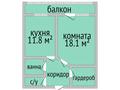 1-бөлмелі пәтер · 47.9 м² · 1/9 қабат, Нурсултана Назарбаева 195, бағасы: 20.4 млн 〒 в Костанае — фото 2