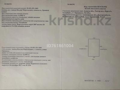 Участок · 10 соток, Орманова 110 за 2.5 млн 〒 в Туганбае