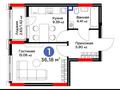 1-бөлмелі пәтер · 36.18 м² · 2/14 қабат, Е 915 19, бағасы: ~ 26 млн ₸ в Астане, Есильский р-н — фото 4