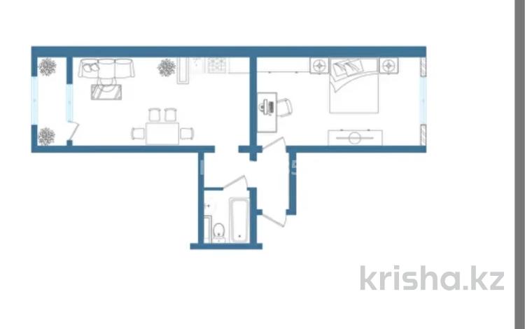 2-бөлмелі пәтер · 56.42 м² · 2/9 қабат, мкр Кайрат, ​24-я улица 1/1а, бағасы: 25.2 млн ₸ в Алматы, Турксибский р-н — фото 4