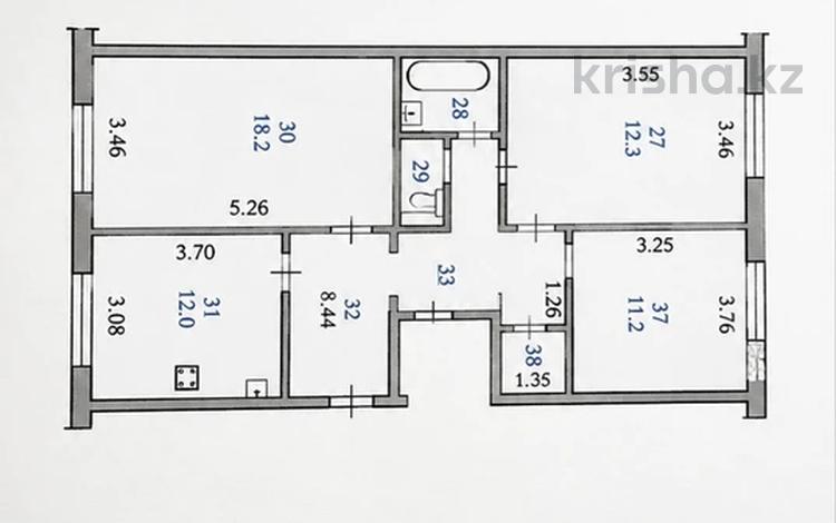 3-бөлмелі пәтер · 77 м² · 1/9 қабат, Жарокова Байкадамова 271 — Байкадамова, бағасы: 56 млн ₸ в Алматы, Бостандыкский р-н — фото 2
