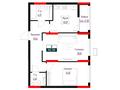 2-бөлмелі пәтер · 62.38 м², Е-882 13в, бағасы: ~ 31.5 млн ₸ в Астане, Сарыарка р-н — фото 3