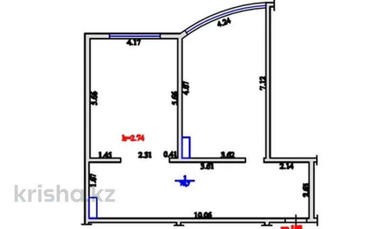 2-комнатная квартира · 76.7 м² · 15/15 этаж, Навои 9/1 — Джандосова за 49 млн ₸ в Алматы, Ауэзовский р-н — фото 2