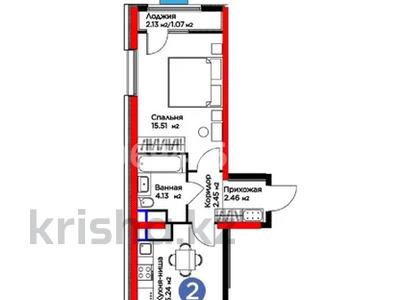 2-комнатная квартира, 45 м², 7/12 этаж, Байдибек би 115/10 — парк Наурыз за 23 млн 〒 в Шымкенте, Каратауский р-н