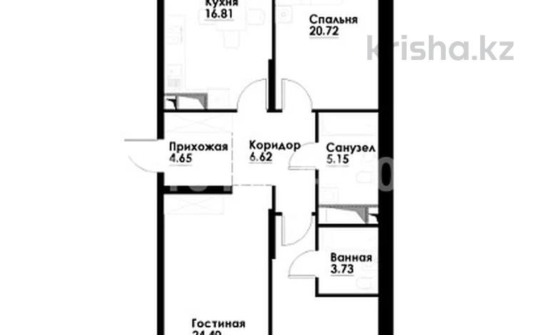 3-бөлмелі пәтер · 102 м² · 5/12 қабат, ул. Фадеева 38г, бағасы: 60 млн ₸ в Алматы, Алатауский р-н — фото 2