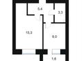 1-бөлмелі пәтер · 34.6 м² · 4 қабат, Сарыарка 15/6, бағасы: 14.5 млн ₸ в Кокшетау — фото 3