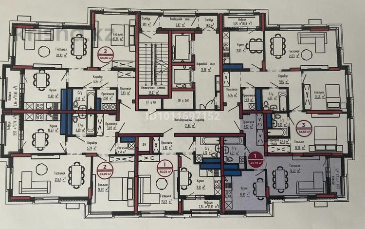 1-комнатная квартира · 41 м² · 4/16 этаж, ​Улица Шарль де Голль, 14 стр 14 за 30 млн ₸ в Астане, Алматы р-н — фото 2