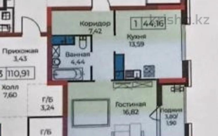 1-комнатная квартира, 44 м², 1 этаж, Улы Дала 59 за 18 млн 〒 в Астане, Есильский р-н — фото 2
