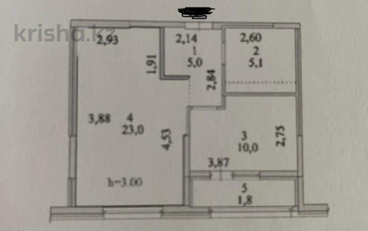 1-комнатная квартира · 47 м² · 17/17 этаж, Туран 52/2, 52/3 — Бухар Жырау за ~ 27 млн 〒 в Астане, Есильский р-н — фото 5