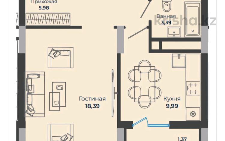 1-бөлмелі пәтер, 39.92 м², 11/12 қабат, Сыганак 4, бағасы: 18.8 млн 〒 в Астане, Нура р-н — фото 2