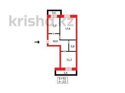 2-комнатная квартира · 52 м² · 5/5 этаж, мкр Михайловка , Касыма Аманжолова за 21 млн ₸ в Караганде, Казыбек би р-н