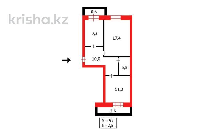 2-комнатная квартира · 52 м² · 5/5 этаж, мкр Михайловка , Касыма Аманжолова за 21 млн ₸ в Караганде, Казыбек би р-н — фото 20