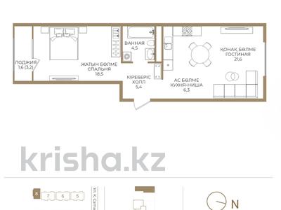 2-бөлмелі пәтер · 57.9 м² · 5/9 қабат, Каныша Сатпаева 90а/1 — ⭐ЛУЧШАЯ ЦЕНА⭐ СО СКИДКОЙ, бағасы: ~ 42.6 млн ₸ в Алматы, Бостандыкский р-н