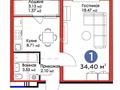 1-комнатная квартира, 34.4 м², 5/9 этаж, Хусейн Бен Талал 39 за 17.9 млн 〒 в Астане, Есильский р-н — фото 4