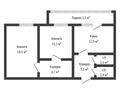 2-комнатная квартира · 64 м² · 9/9 этаж, микрорайон Аэропорт 12 за 27.9 млн ₸ в Костанае — фото 15