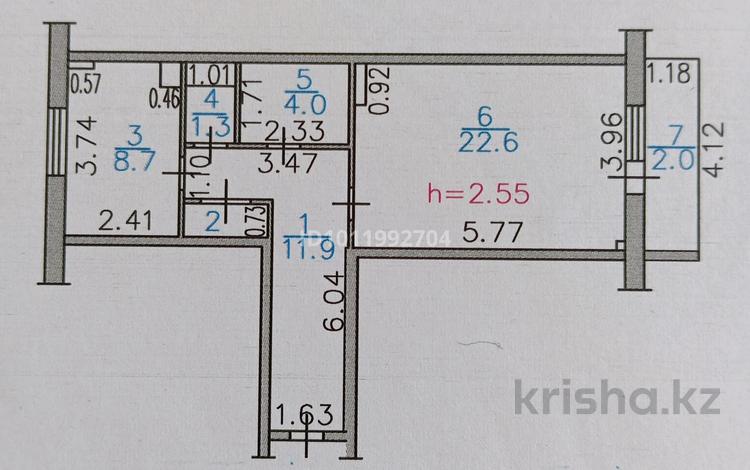 1-бөлмелі пәтер · 51.4 м² · 6/9 қабат, Просп. Ильяса Есенберлина 4А, бағасы: 20 млн ₸ в Усть-Каменогорске, Ульбинский — фото 2
